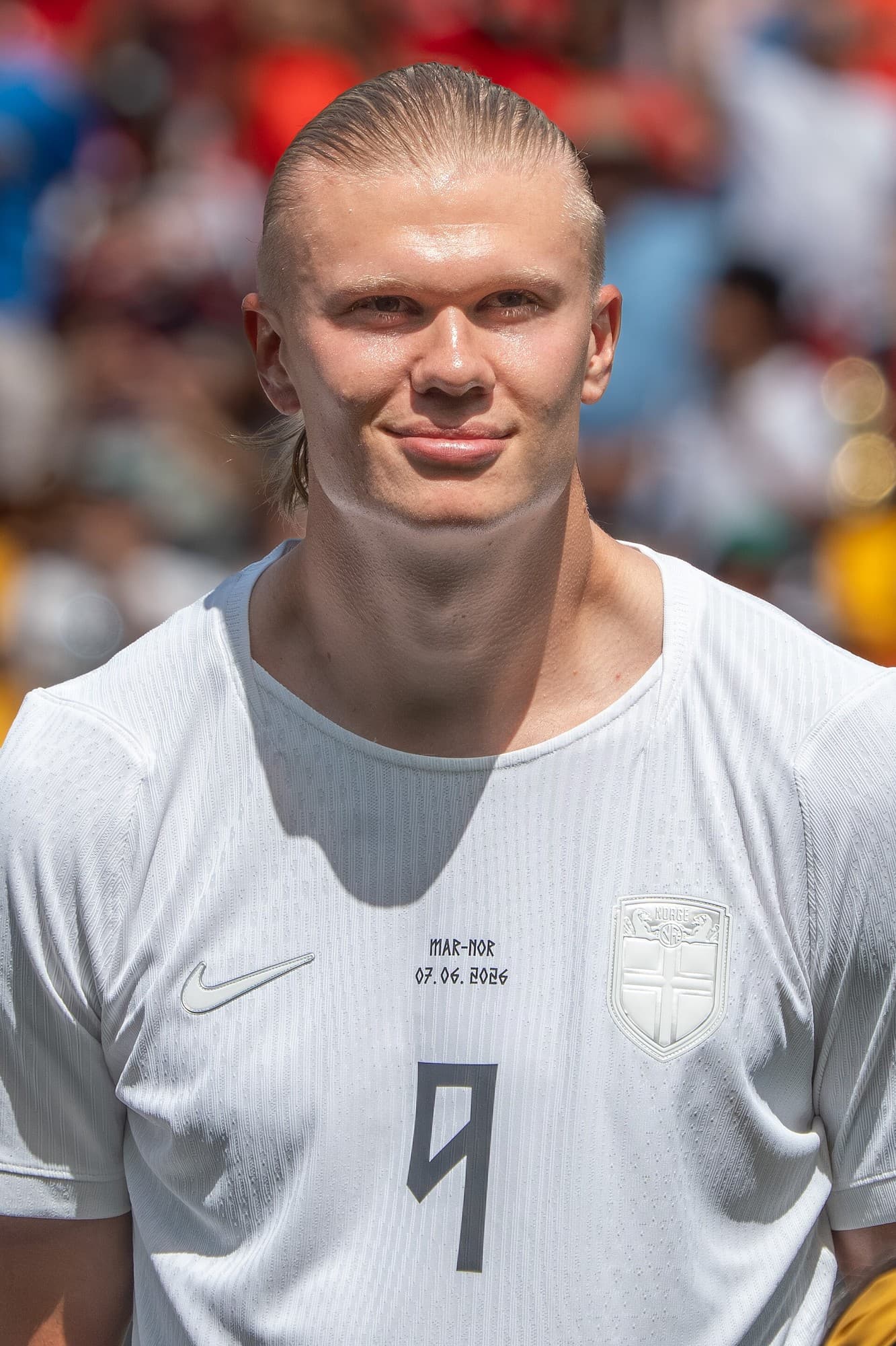 Erling Haaland me fanellën e Norvegjisë, në ndeshjen kundër Marokut më 7 qershor 2026.